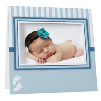 Blue Baby Footprints Instax Frame